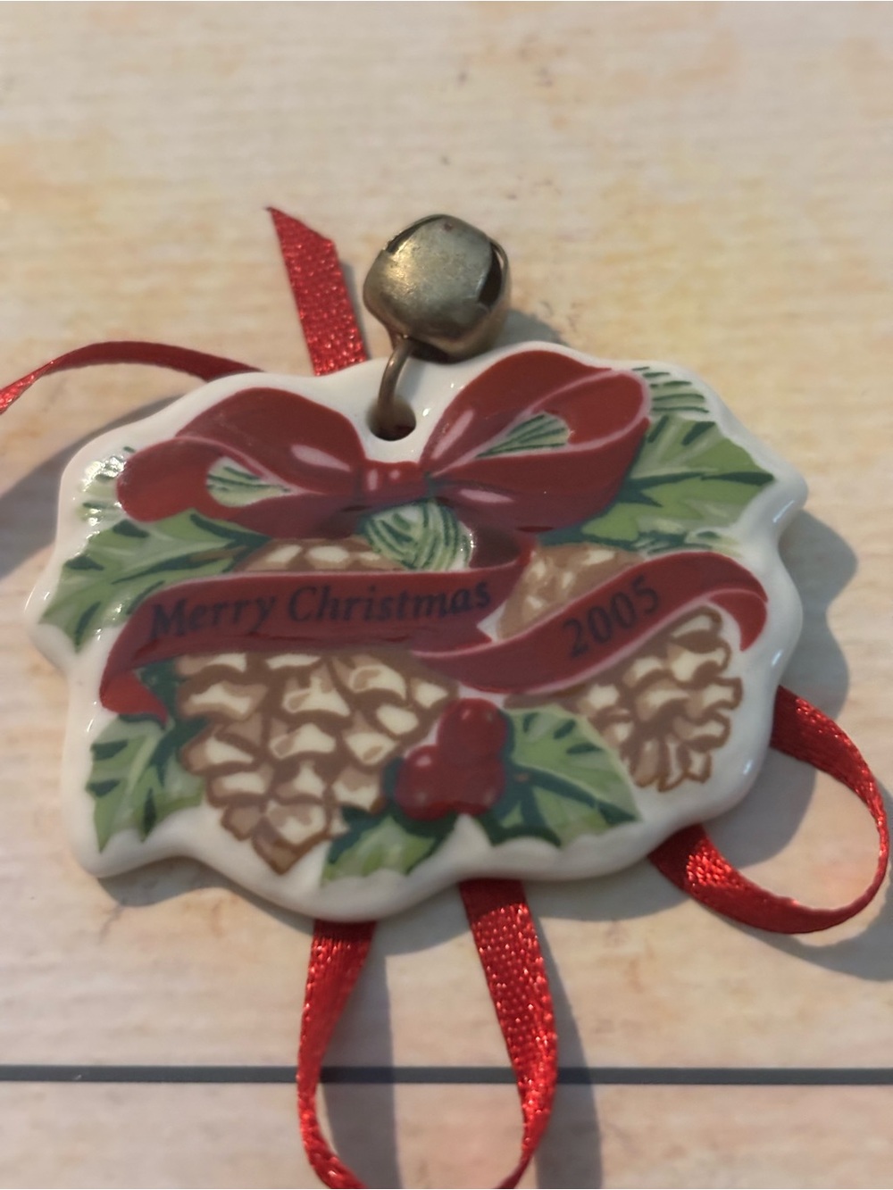 Longaberger Basket Charm/Ornament with Jingle Bell